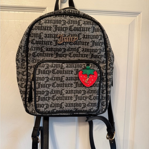 NWT Juicy Couture Freshly Picked Liqourice Monogram Strawberry Backpack main image 9